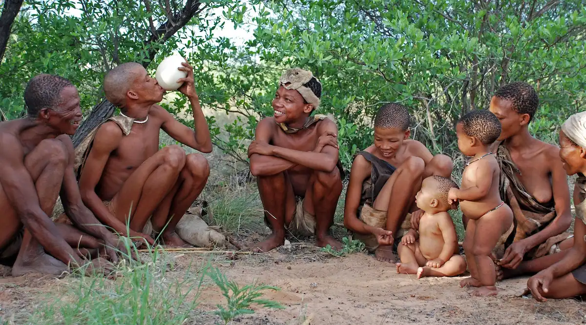 Family playing together in a joyful moment