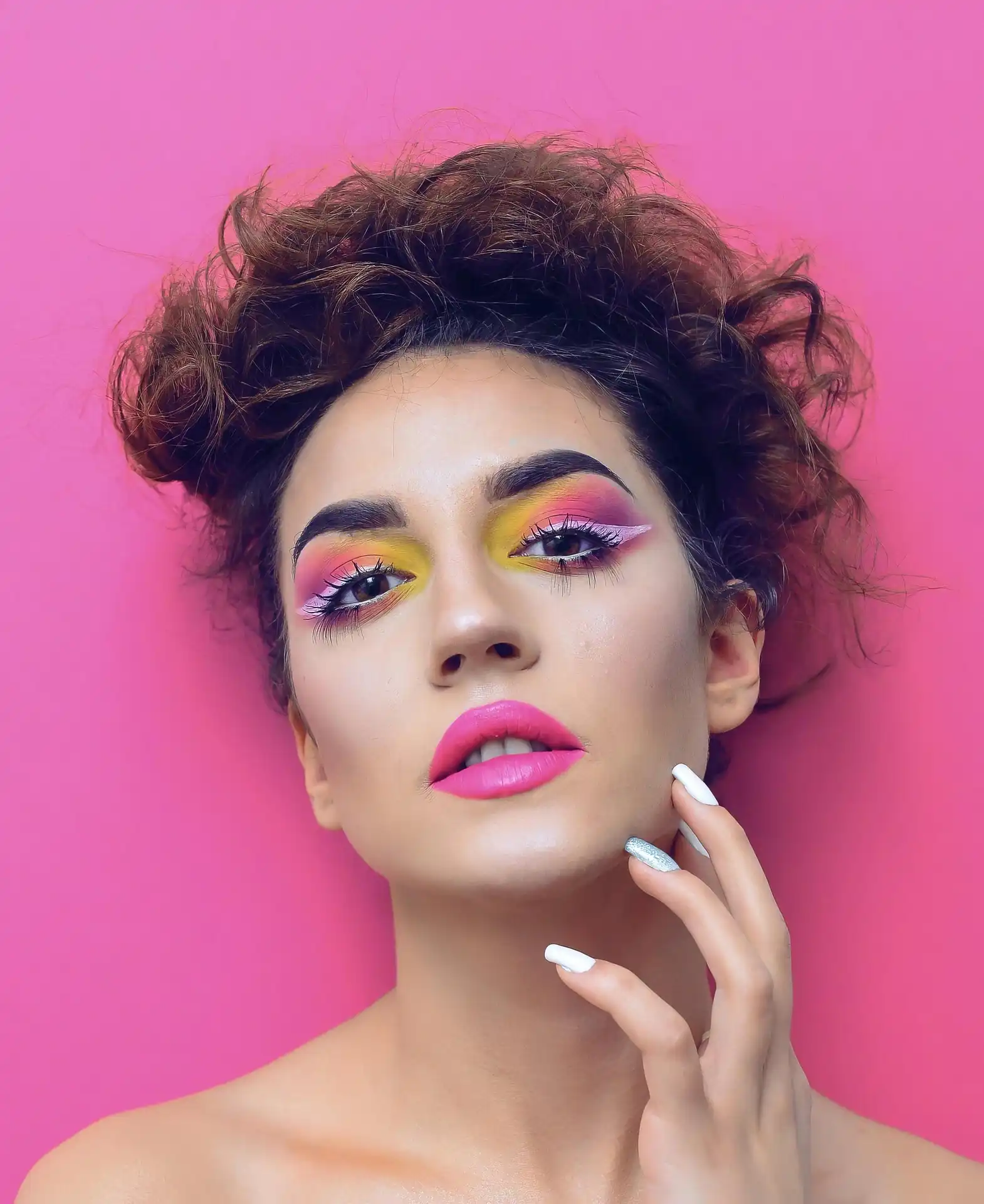 Elegant studio portrait with dramatic lighting